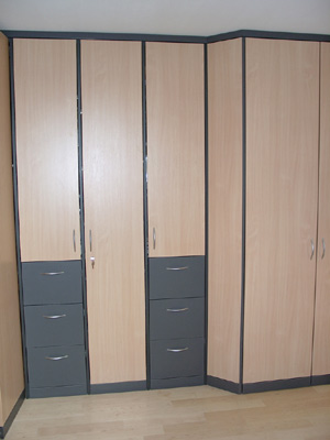 Büroschrank Buche grau